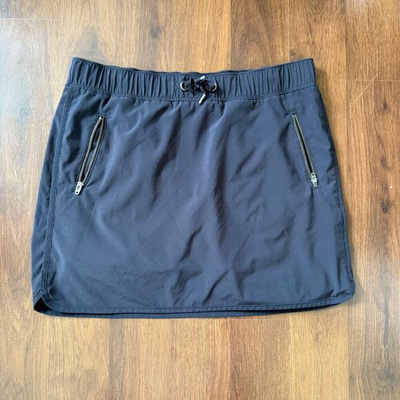 Athleta Stretch-In Skort Lightweight Sporty Tennis Activewear Golf Black Sz M - Picture 1 of 8